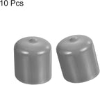 uxcell 10pcs Rubber End Caps 31mm ID Vinyl Round End Cap Cover Screw Thread Protector Light Grey