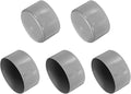 uxcell 5pcs Rubber End Caps Protective Caps 75mm ID Vinyl PVC Round Tube Bolt Cap Cover Screw Thread Protectors Light Gray