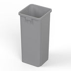 23 Gallon Gray Square Commercial Trash | Garbage Can - Outdoor, Office, Restaurant, School, Kitchen