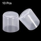 uxcell 10pcs Rubber End Caps 29mm(1.1") ID Vinyl Round End Cap Cover Screw Thread Protectors Clear