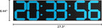 Digital Wall Clock, Oversize Led Digital Clock Large Display with Auto Dimmer, Huge Countdown Timer with Remote Control, 27" Wide Display, 6 Digits, Wall Mount, Date and Temperature(Ice Blue)
