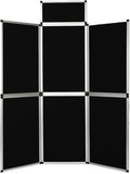 6+1 Panel Trade Show Presentation Board, 82.6" H x 70.8" W Portable Display Panel System, Folding 6 Panels Exhibition Boards Single Sided Tabletop Display 6 Panels,Hook & Loop-Receptive Fabric