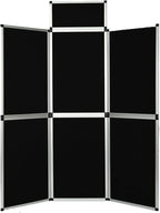 6+1 Panel Trade Show Presentation Board, 82.6" H x 70.8" W Portable Display Panel System, Folding 6 Panels Exhibition Boards Single Sided Tabletop Display 6 Panels,Hook & Loop-Receptive Fabric