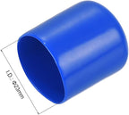 uxcell 20pcs Rubber End Caps 23mm ID Vinyl Round Tube Bolt Cap Cover Screw Thread Protectors Blue