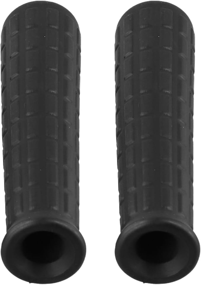Rubber Wheelbarrow Handle Grips for 8-42mm Round Tubes, Non-Slip Replacement Wheelbarrow Handles, Garden Cart Handle Covers, 2-Pack Black Anti-Skid Shock Absorption(114 x 14mm)