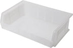 Akro-Mils 30255 AkroBins Plastic Storage Bins, Space-Saving Stackable Bins for Garage, Pantry, Craft Organization, 11-" x 16-" x 5-", Clear, 6-Pack
