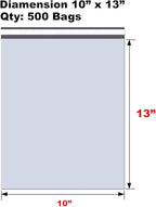 iMBAPrice 500 10x13 White Poly MAILERS Shipping Plastic ENVELOPES Bags 10x13 (Total 500 Bags)