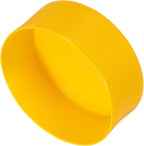 uxcell 4pcs Rubber End Caps 130mm(5 Inch) ID Vinyl Round End Cap Cover Screw Thread Protectors Yellow, 50mm Height