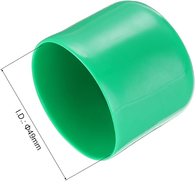 uxcell 10pcs Rubber End Caps 49mm(2") ID Vinyl Round End Cap Cover Screw Thread Protectors Dark Green