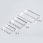 UNIQOOO 4" Clear Acrylic Stand | 4 Pack 3mm Slot Wedding Sign Holders, Perfect for Wedding, Table Number, Exhibition, Office, Restaurant, Business