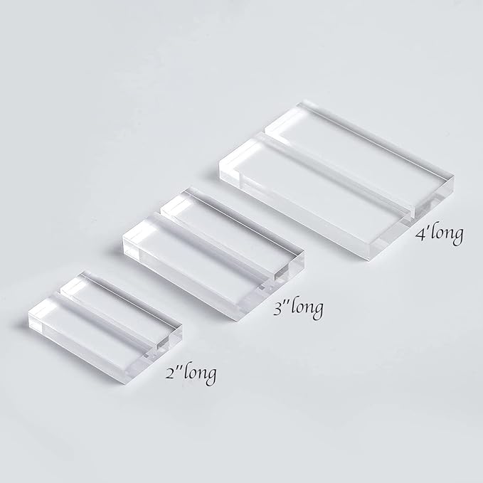 UNIQOOO 3" Clear Acrylic Stand |3mm Slot Wedding Sign Holders, Perfect for Wedding, Table Number, Exhibition, Office, Restaurant, Business, 20 Count