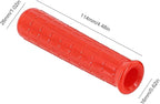 2Pcs Wheelbarrow Rubber Handles Replacement, Anti-slip Handle Grip Covers Weatherproof Handles Non-Slip Round Tubes for Garden Carts(114x16mm Red)