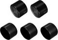 uxcell 5pcs Rubber End Caps 2 3/8"(60mm) ID Vinyl PVC Round Tube Bolt Cap Cover Screw Thread Protectors Black