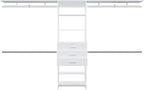 5 Shelf 3 Drawer Closet System for Versatile Storage in Closets, Garages, or Utility Rooms