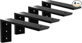 Countertop Support Bracket 12 Inch 4 Pack Countertop Bracket for Granite 3/8" Thick 12"x6"x2.5" Heavy Duty L Brackets Shelf Brackets Metal Corbels for Quartz/Granite/Wood/Concret/ Laminate Countertops