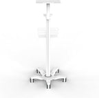 Mount Plus X3 Height Adjustable Aluminium Rolling Stand for Patient Monitor Medical Trolley Cart with Basket and and Locking Casters for Dental Office, Hospital, Clinic