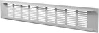 Vent Systems 16 x 3 Inch (Outer Dimensions) Air Supply Ventilation Grille - Pack of 2 - Silver Aluminum Rectangle Intake/Exhaust Door Vent Deflector - HVAC for Home Improvement Floor, Wall Duct Cover
