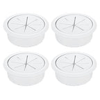 uxcell 4 Pcs Desk Grommet, 1.97 inch 50mm Desk Cable Hole Cover Wire Hole Insert for Home Office Table Cabinet Cord Organizer, White