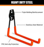 WMK 7.3'' Garage Hooks Heavy Duty Wall Hook, 6 Pack Garage Storage Hook, Wall Mount Utility Garage Hooks for Hanging Tools Bike Ladder (Orange)