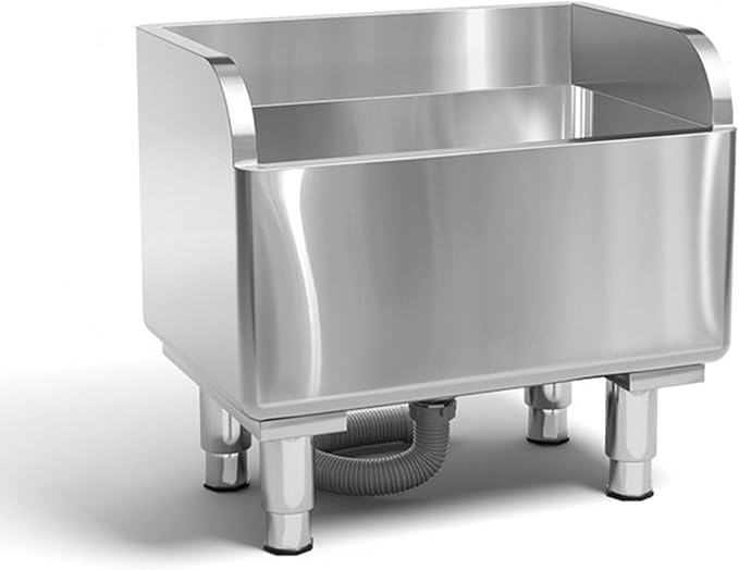 Commercial Floor Mop Sink，Stainless Steel Mop Service Basin，Mop Cleaning Sink，Vertical industrial sewage tank for balconies, laundry rooms, industries, etc（23.6”×16.1”×21.6”)