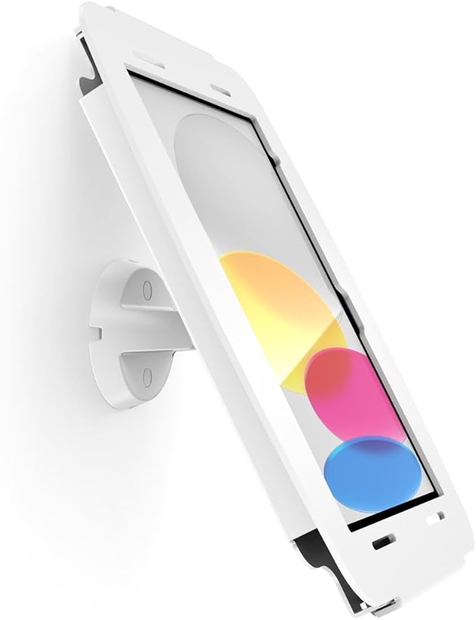 Compulocks iPad 10th-11th (A16) Gen Space Enclosure Bow Tilting Wall Mount White