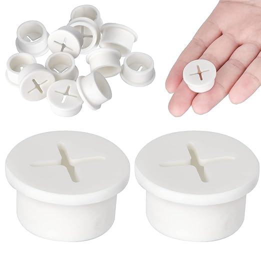 12 Pcs Cable Cord Grommet Silicone Cable Grommet 1" Wire Hole Cover Cable Management Wire Organizer Cable Pass Through Desk Grommet for Table, Computer Desk, Office, Home (White)