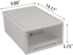 12 Quart Plastic Stacking Storage Drawer Unit Front Box, 1 Pack