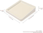Oirlv Microfiber Jewelry Tray Showcase Display Necklace Bracelet Ring Showcase Display Empty Plate(Beige)