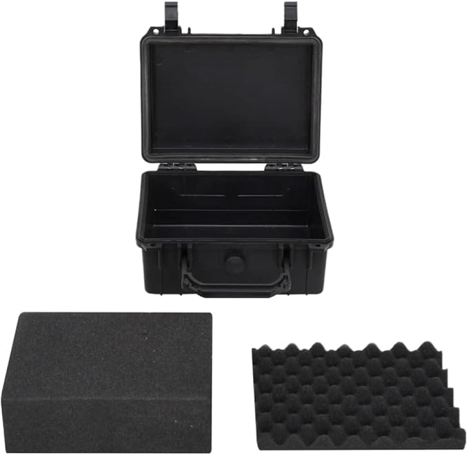 PP Portable Flight Case, Lockable Tool Box for Transportation Travelling, Protective Equipment Case, 9.4"x7.5"x4.3", -281