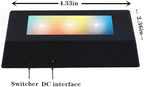 EUSTUMA LED Light Base Rectangle Display Stand In A Variety of Colors,Lighted Up Stand Color Changing Small LED for 3D Glass Crystal Art,Holiday Party Decoration. (Black, Small)