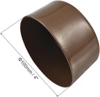 uxcell 4pcs Rubber End Caps 100mm(4 Inch) ID Vinyl Round Tube Bolt Cap Cover Screw Thread Protectors Brown, 50mm Height