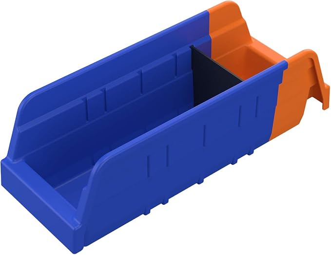 Akro-Mils 40442 Crosswise Width Plastic Divider for Akro-Mils 36448 Indicator Shelf Bins, Black, (12-Pack)