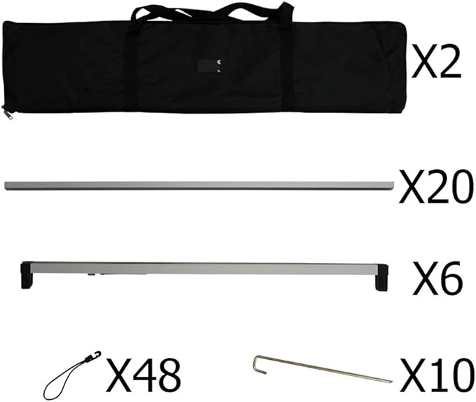 Vispronet Horizontal A-Frame Banner Stand – 3ft x 17.5ft Aluminum Outdoor Banner Stand, Portable Banner Display Stand for Promotional & Sporting Events, Sideline Banner Frames, Frame Only
