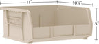 Akro-Mils 30235 AkroBins Plastic Storage Bins, Space-Saving Stackable Bins for Garage, Pantry, Craft Organization, 11" x 11" x 5", Red, 6-Pack