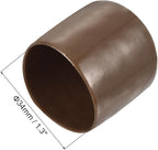 uxcell 20pcs Rubber End Caps 34mm ID Vinyl PVC Round Tube Bolt Cap Cover Screw Thread Protectors Brown