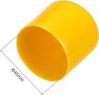 uxcell 5pcs Rubber End Caps 45mm(1.8 Inch) ID Vinyl PVC Round Tube Bolt Cap Cover Screw Thread Protectors Yellow