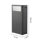 WanWanKa Bathroom Tall Skinny Trash Can with Lid, Waste Basket Fits in Narrow Spaces and Perfect for Commerical Offices,Garbage Can with Press Top,for Home,Bedroom,Kitchen,Living Room.