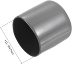 uxcell 4pcs Rubber End Caps 41mm ID Vinyl Round End Cap Cover Screw Thread Protectors Dark Grey, 40mm Height