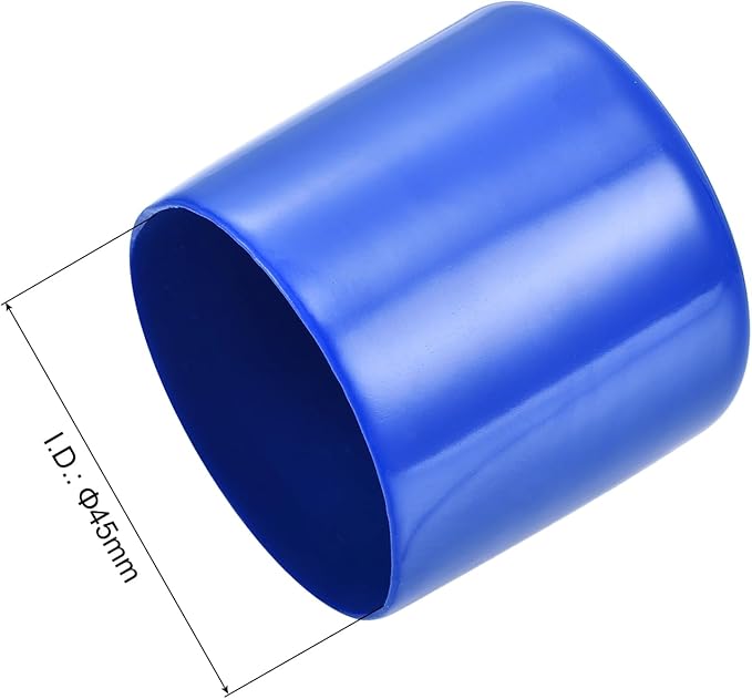 uxcell 10pcs Rubber End Caps 45mm(1 3/4") ID Vinyl Round End Cap Cover Screw Thread Protectors Blue