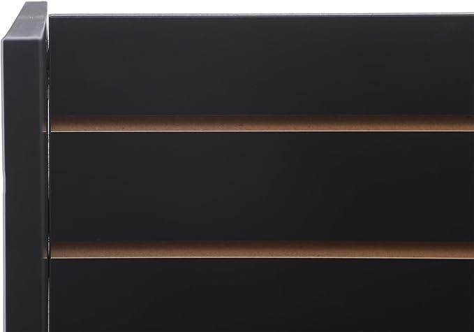 49.5”W x 24”D x 54”H - Retail Slat Wall Gondola Display with 3” Slatwall Units，Black Versatile H-Unit Slatwall Display Stand