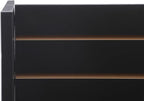 49.5”W x 24”D x 54”H - Retail Slat Wall Gondola Display with 3” Slatwall Units，Black Versatile H-Unit Slatwall Display Stand