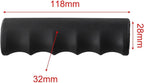 2Pcs Wheelbarrow Handle Covers 22-30mm Rubber Grip Sleeves Non Slip Garden Cart Handles Shock Absorption Black(118 x 28mm)