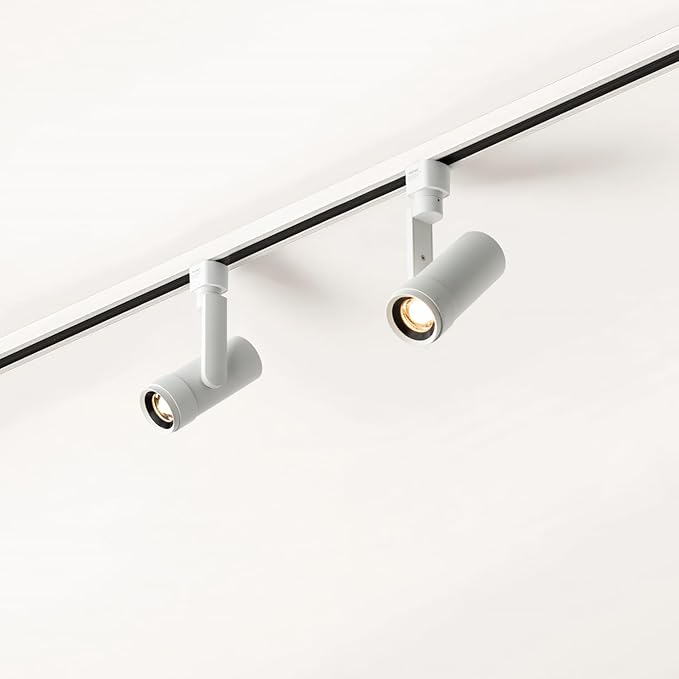 mirrea 5-Color Zoomable LED Track Lighting Heads H-Type Dimmable, 13.5W White Ceiling Fixtures for Room, Modern Accent Light, 2700-5000K Adjustable, Beam Angle 24°-60°, CRI90+, Pack of 6
