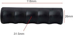 2 Pcs Rubber Wheelbarrow Handle Grips for 22-30mm Round Tubes, Non Slip Heavy Duty Replacement Wheelbarrow Handles, Garden Cart Handle Covers, Anti Skid and Shock Absorption(118 x 26mm)