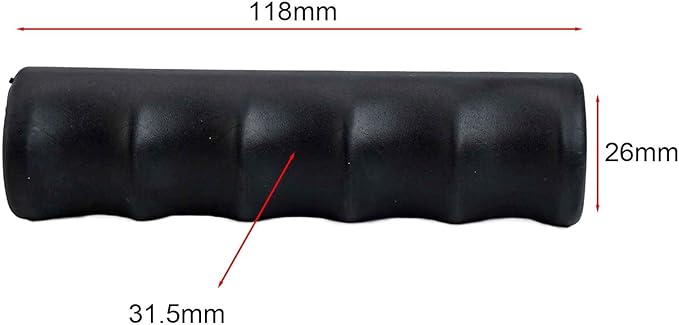 2 Pcs Rubber Wheelbarrow Handle Grips for 22-30mm Round Tubes, Non Slip Heavy Duty Replacement Wheelbarrow Handles, Garden Cart Handle Covers, Anti Skid and Shock Absorption(118 x 26mm)