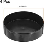 uxcell 4pcs Rubber End Caps 200mm(7 7/8 Inch) ID x 80mm(3 1/8 Inch) H Vinyl Round End Cap Cover Screw Thread Protectors Black