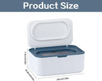 Baby Wipes Dispenser, Wipe Holder for Baby & Adult, Keeps Wet Tissue Fresh,Easy Pull Wipes Pouch Case (1, Blue)
