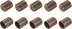 uxcell 10pcs Rubber End Caps 15mm(5/8") ID Vinyl Round End Cap Cover Screw Thread Protectors Brown