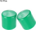 uxcell 10pcs Rubber End Caps 41mm(1 5/8") ID Vinyl Round End Cap Cover Screw Thread Protectors Dark Green