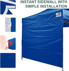 Eurmax USA 10FT Instant Canopy SunWall Pop Up Canopy Wall with Horizontal Strap ONLY,1 Pack Sidewall (Royal Blue)